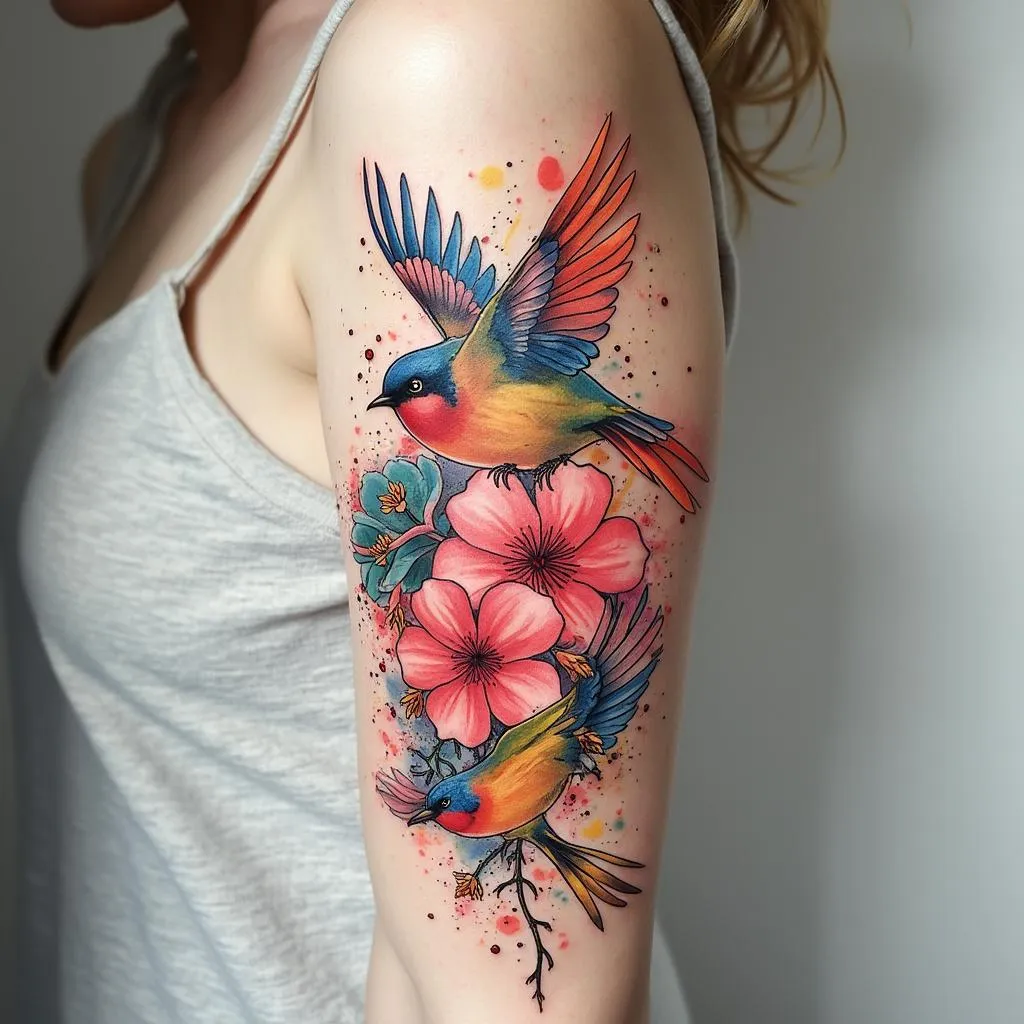 Tatuaje estilo acuarela