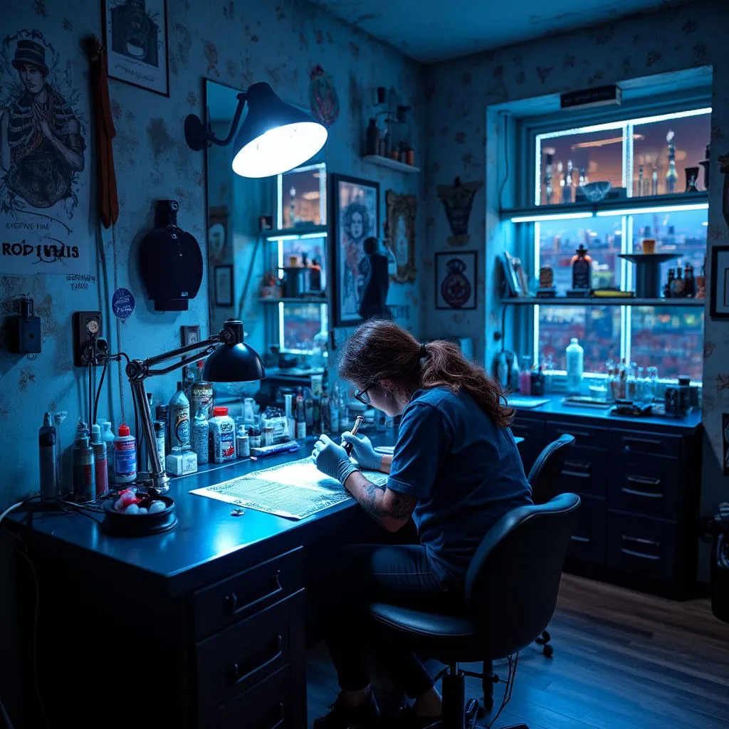 Detrás de escenas del estudio
