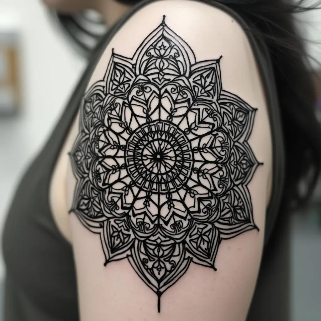 Tatuaje de estilo geométrico